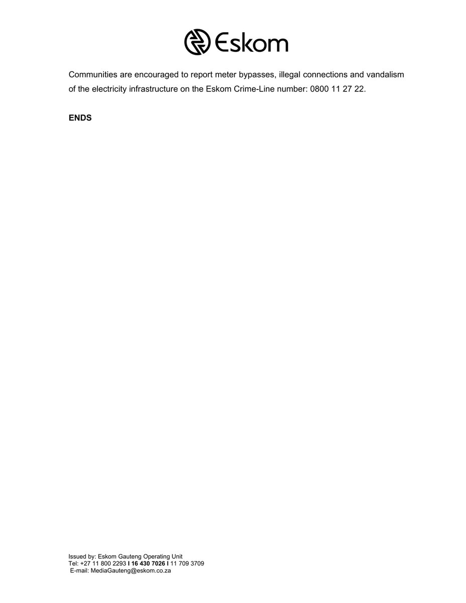 Eskom Hld SOC Ltd tweet media