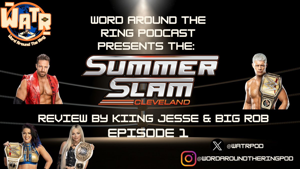WaTrPod's tweet photo. The first episode of Word Around the Ring is premiering live right now ! 😎
We would love if yall gave us a listen 🙏🏽
https://t.co/m3ep9QkVO6
#wrestling #podcast #prowrestling #wwe #summerslam #CodyRhodes #RomanReigns #thebloodline #Championship https://t.co/TpOj7msn2J