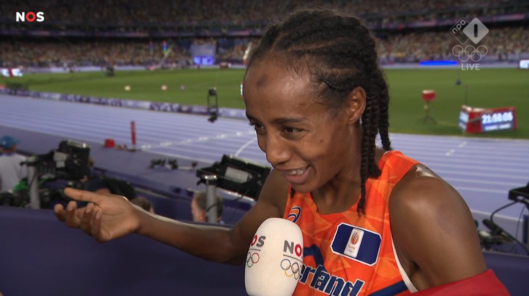 Sifan Hassan: "It is always drama with Tsegay. She pushed me last year. She is always pulling and pushing. I feel bad for Kipyegon. I wouldn't mind if she gets silver back." #Olympics  #Athletics