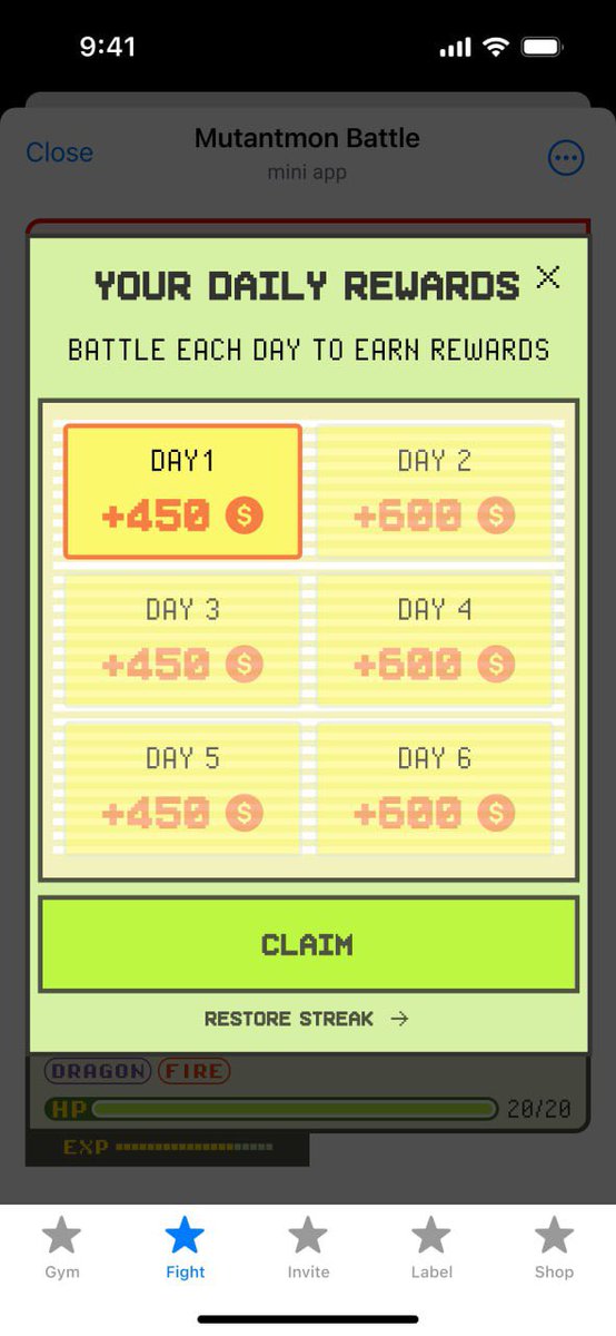 mutantmon_sol's tweet photo. Did you know that the Mutantmon Telegram game will host daily rewards⁉️

Log-in and battle daily to earn rewards and keep up your battle streak 🕹️⚔️

The best time to assemble your team is today…🫵🐣 https://t.co/jN9K7Q3MOb