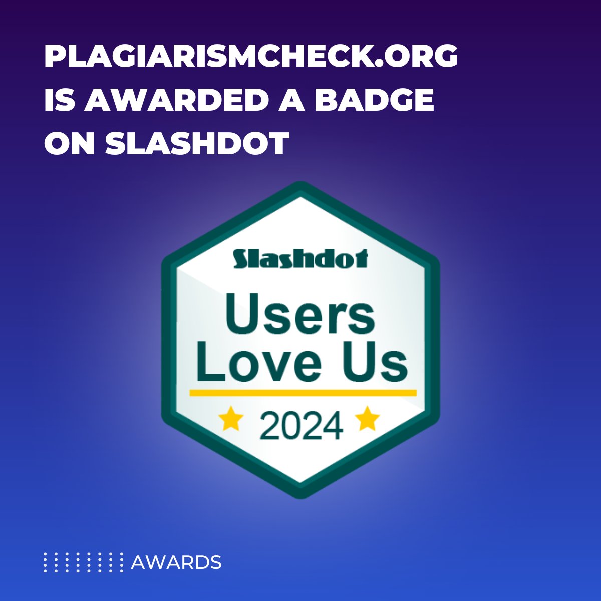 plagiarismisbad's tweet image. 🏆We can't get enough of review platforms' acknowledgments these days, but we know it wasn't like that at the beginning!
Only a hard-working team, improving our product for our customers has led us to these awards. And we are sure that many more is yet to come!
 #badge #slashdot