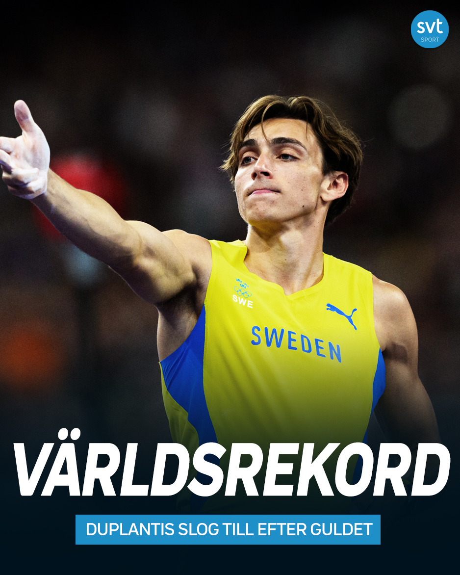 SVTSport's tweet image. Armand Duplantis sätter nytt världsrekord!! 🇸🇪👇 svt.se/sport/friidrot…