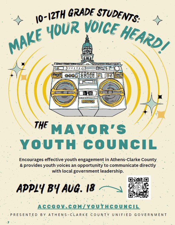 kellygirtz's tweet image. Calling all 10th-12th grade students in Athens!!! We would love to have you apply for a seat on this year's Mayor's Youth Council. It is a great way to engage with peers about public affairs and be a voice for what is needed in our wonderful community.