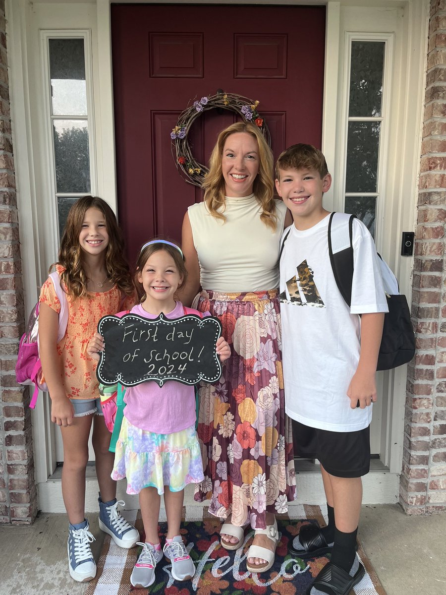 We all had a great first day back at school! Starting 1st and 4th grade <a href="/SmokyRow1/">Smoky Row Elementary</a> and 6th grade and year 18 <a href="/CreeksideMS/">Creekside MS</a>!
