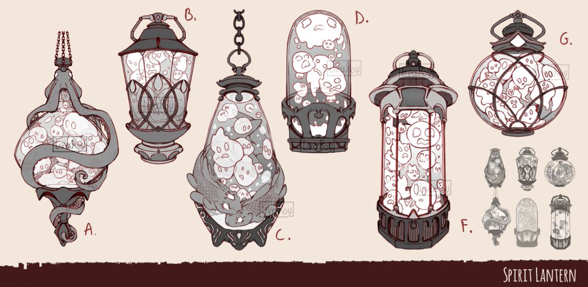 Pikabyunn's tweet photo. Set of prop design iterations I've been having a lot of fun working on. [WIP] https://t.co/DmPrd6VaM5