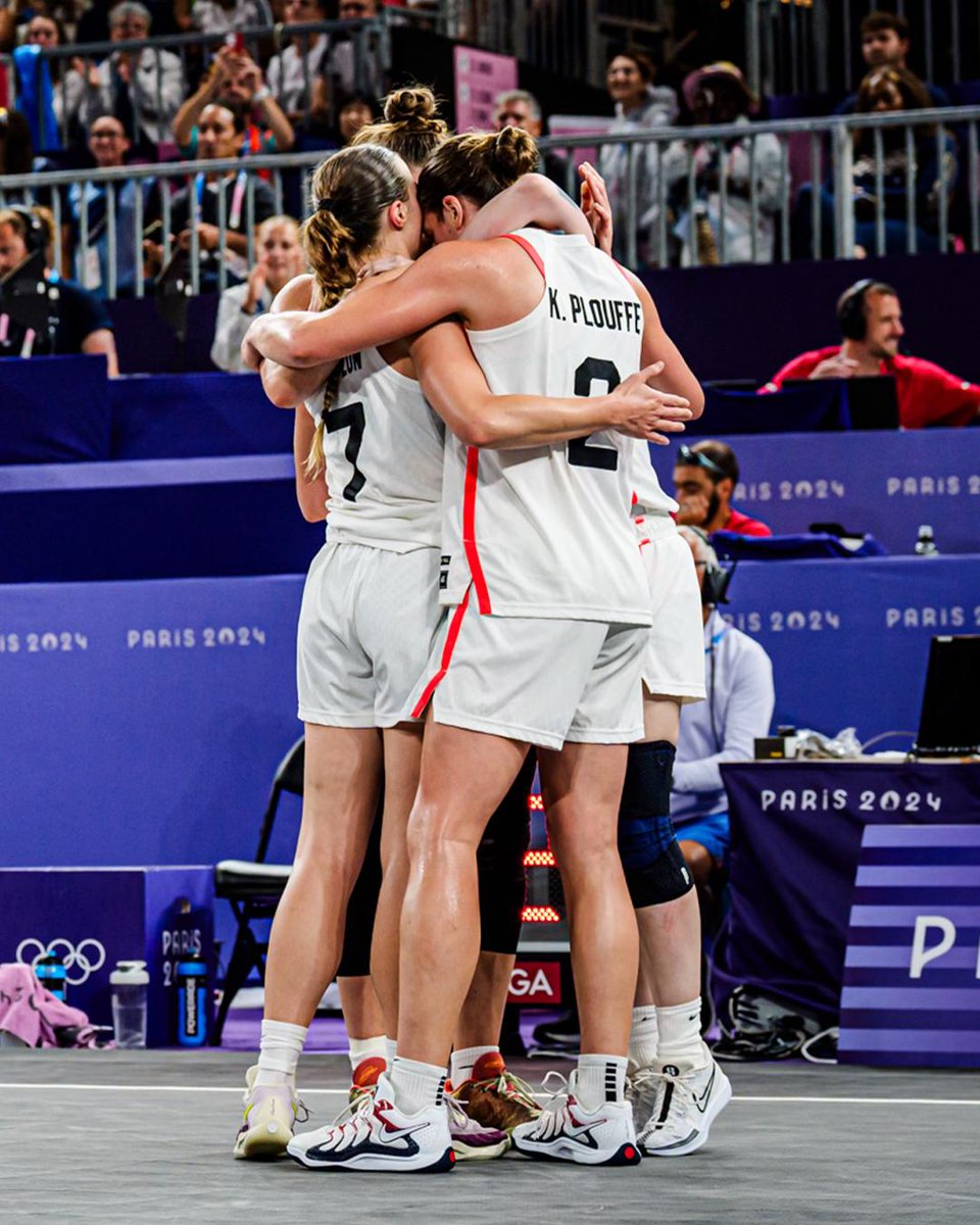 CanBball's tweet photo. A tremendous run in Paris comes to a close. These four made Canada proud.

Un parcours formidable à Paris s'achève. Ces quatre joueuses ont rendu le Canada fier.

#Paris2024 #3x3WNT #ENF3x3 https://t.co/mCUIy3AecC
