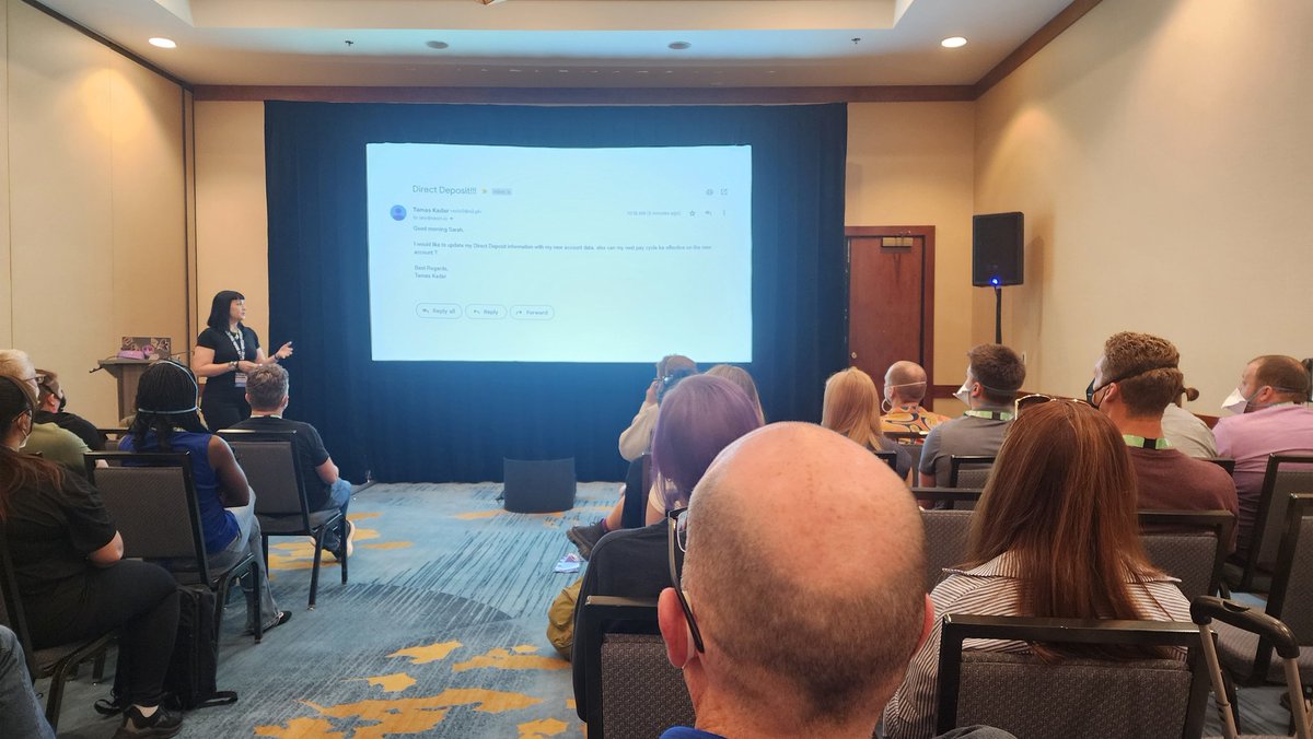 The incomparable <a href="/sherrod_im/">💻 Sherrod DeGrippo</a> presenting at The Diana Initiative! Always mindblowing!!

<a href="/msftsecresponse/">Microsoft Security Response Center</a> #MSFTBlackHat