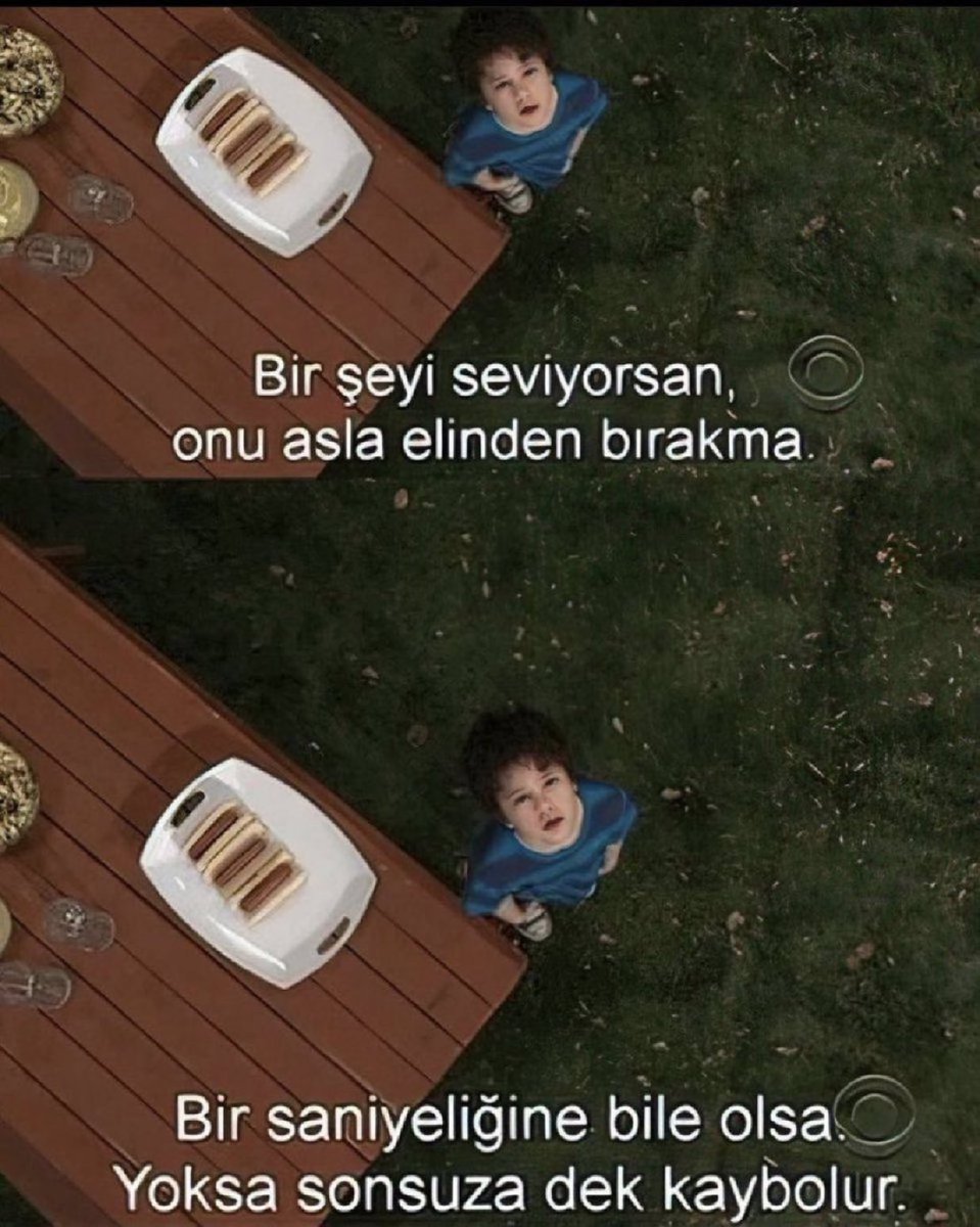 "Bir şeyi seviyorsan onu asla elinden bırakma. Bir saniyeliğine bile olsa. Yoksa sonsuza dek kaybolur." 

(HIMYM)