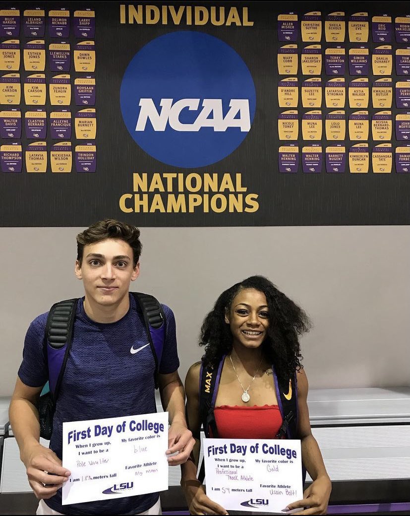 Is there a better “First Day of College” photo than this throwback from <a href="/LSUTrackField/">LSU Track & Field</a>?

Mondo Duplantis and Sha’Carri Richardson arrived at LSU on the same day.

5 years later, they’re two of the brightest young stars in the Track-and-Field world.
