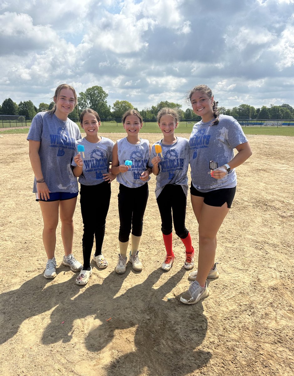 Fun few days of teaching the game of softball to younger players! Saints camp, then Wildcats camp with my HS teammates. Always a fun time!