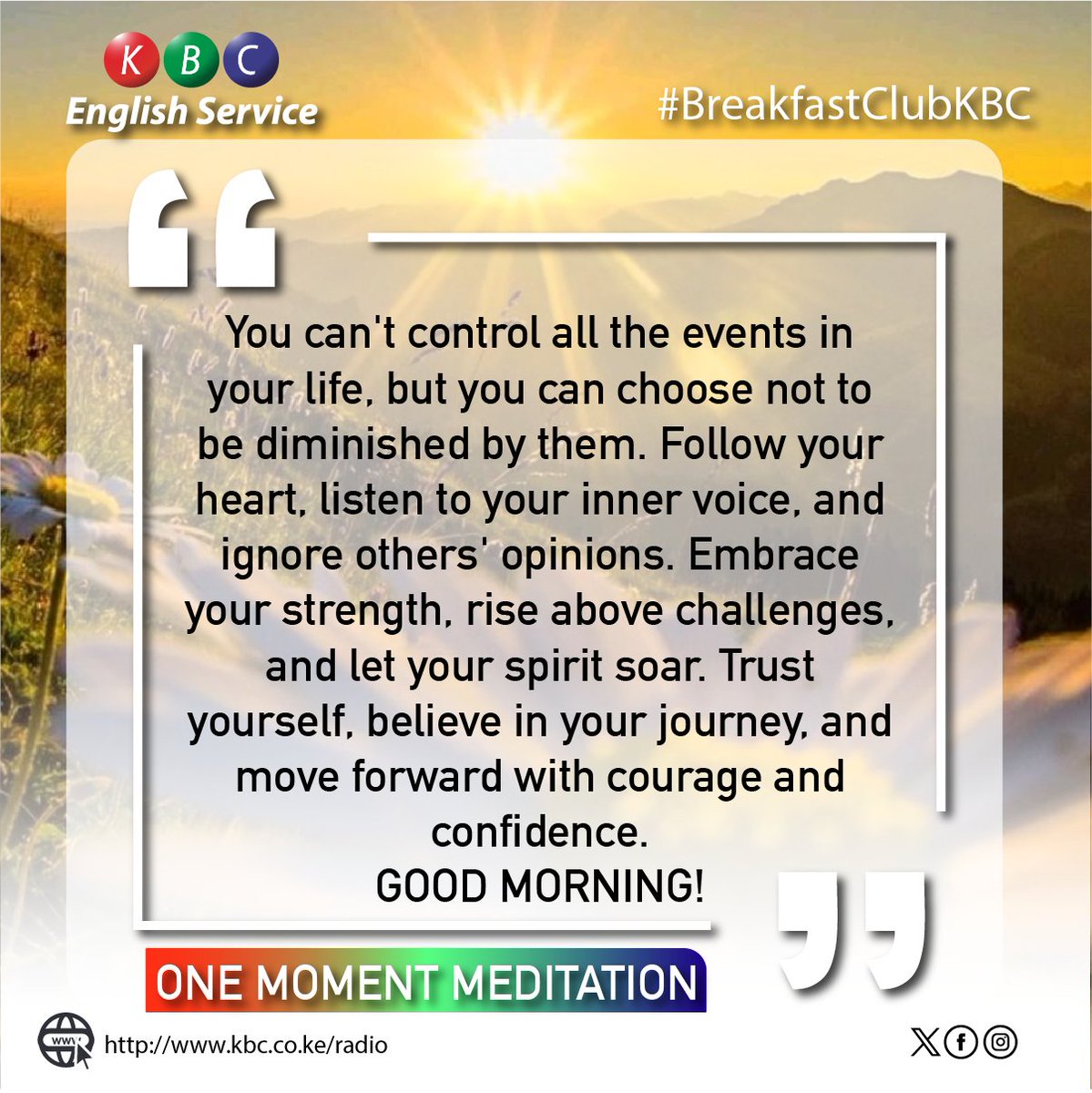 Tuesday morning moment of meditation.

^PMN
#BreakfastClubKBC