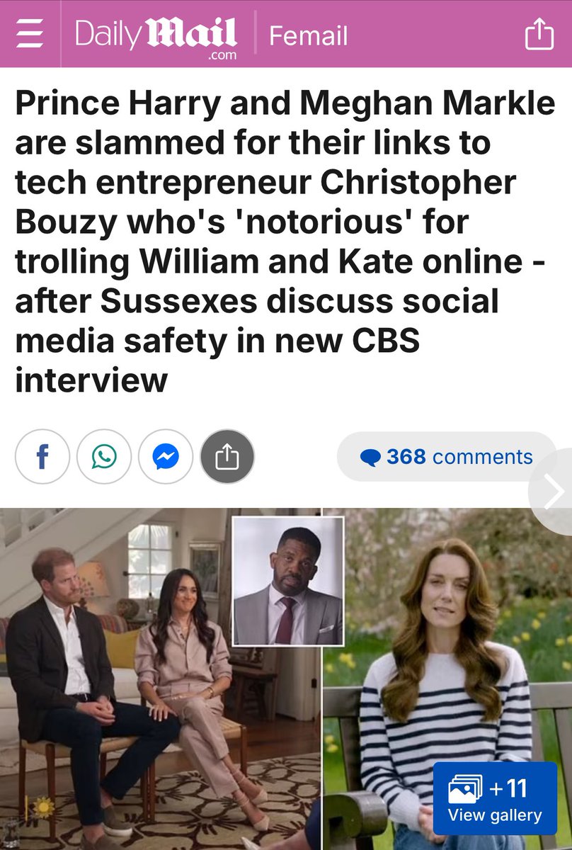 sage1411's tweet image. Bouzy was in the harkle Netflix special. He runs the Sussex squad practically. And he viciously trolled Kate even after she announced her cancer diagnosis. And yet they want you to think they care about cyberbullying. They don’t, they are looking for the next award they can buy…