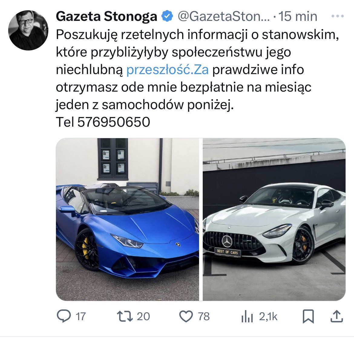 Czekam na video jak Stanowski z Kanału Zero jeździ po Warszawie Lambo od Stonogi i śmieje się z indycyli, którzy łyknęli to video z ukrycia w którym nie zgadzają się daty 😂😂😂 To jest prank stulecia 😂😂😂 <a href="/K_Stanowski/">Krzysztof Stanowski</a> <a href="/OficjalneZero/">OficjalneZero</a>