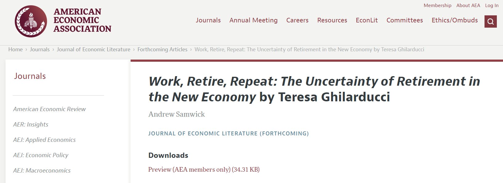 Teresa Ghilarducci on X: “Great to see this strong review of my