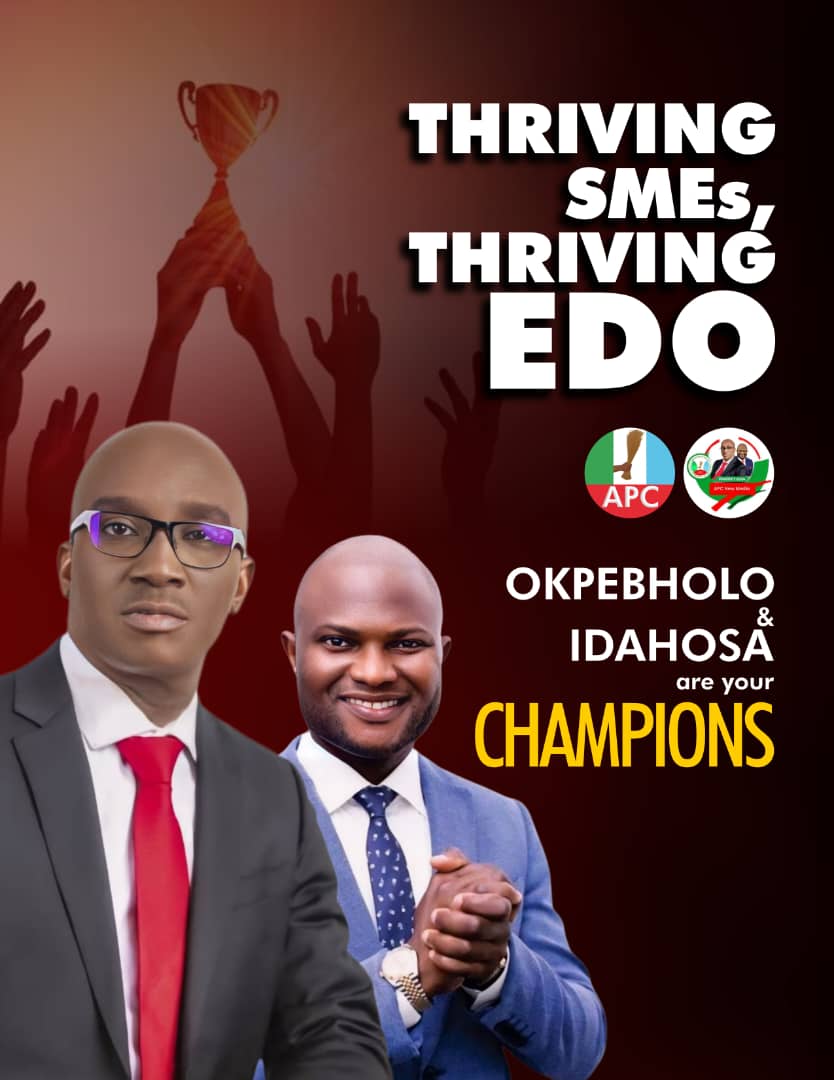 Jogwoba2's tweet photo. Thriving SMEs, Thriving Edo!
Okpebholo and Idahosa are your champions for progress and prosperity.
That have a proven track records and dedication to economic growth.
Vote APC, Vote Okpebholo/Idahosa
#APCNewMedia #EdoForChange #Okpebholo2024 #Idahosa2024" https://t.co/UEtdN53PdG