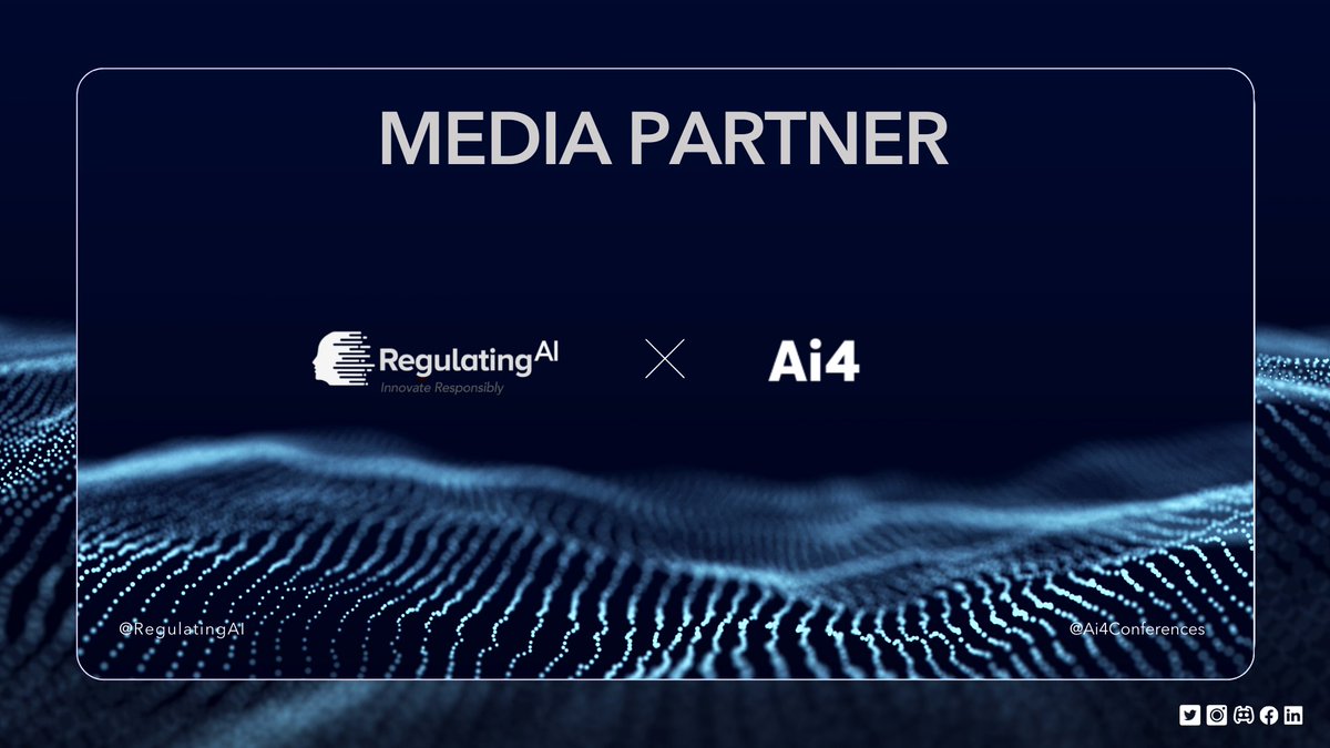RegulatingAI (@regulatingai) on Twitter photo 🌟Media Partnership Announcement 🌟 <a href="/Ai4Conferences/">Ai4 - Artificial Intelligence Conferences</a>
We're thrilled to announce that RegulatingAI will be a media partner at this year's event. Don't miss out on over 350 speakers, 150 AI exhibits, and unparalleled networking opportunities.
Together, we're building the future 🌟Media Partnership Announcement 🌟 <a href="/Ai4Conferences/">Ai4 - Artificial Intelligence Conferences</a>
We're thrilled to announce that RegulatingAI will be a media partner at this year's event. Don't miss out on over 350 speakers, 150 AI exhibits, and unparalleled networking opportunities.
Together, we're building the future