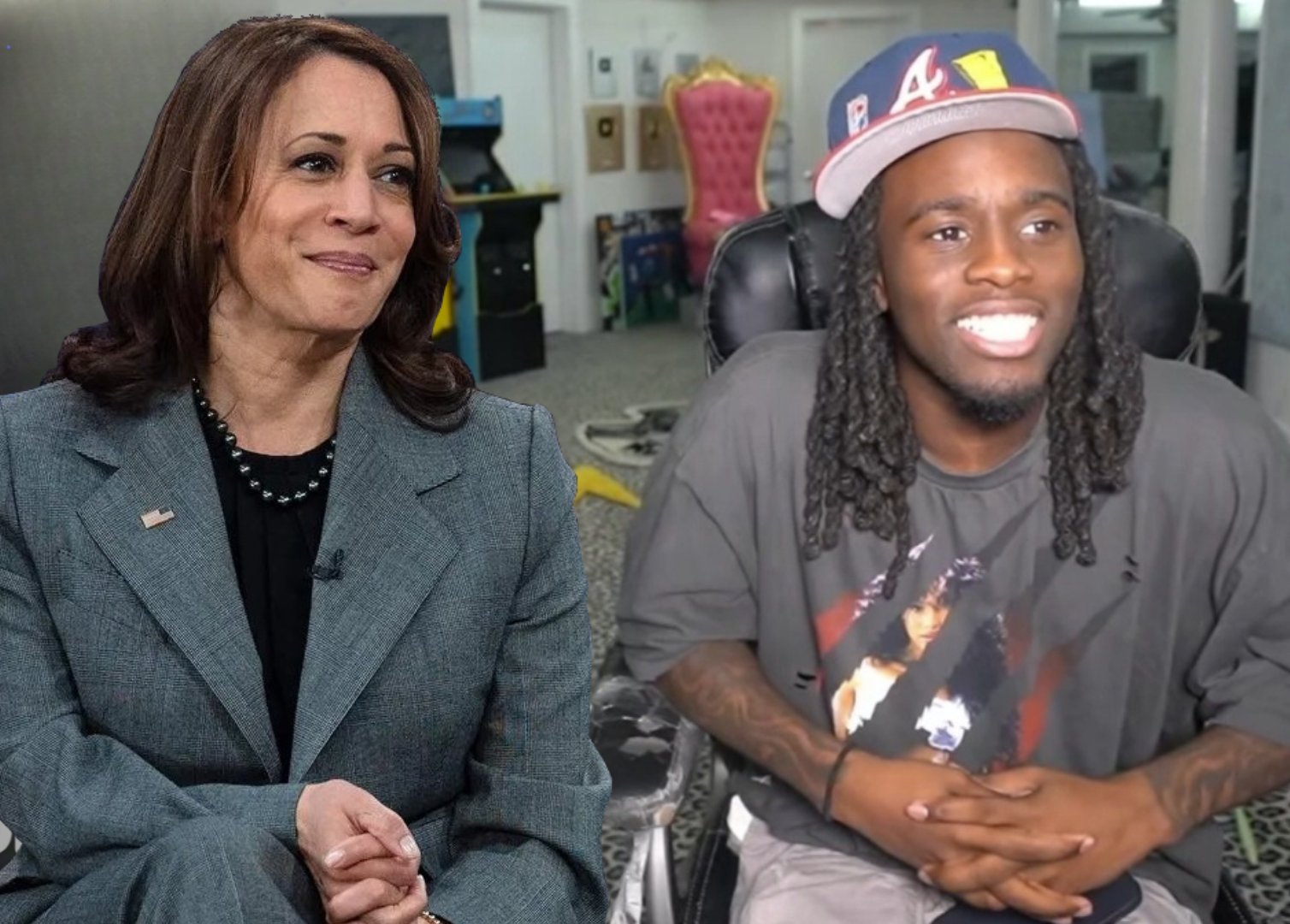 My Mixtapez on X: “Should Kai Cenat bring Kamala Harris on his 