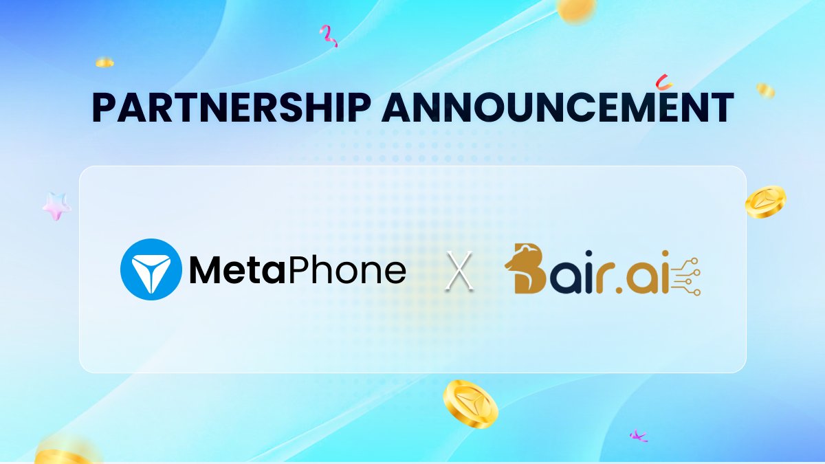 famoussaidwhat's tweet photo. 💥 @Metaphone_ton partner up with @BAIR_AI

💥 #BAIR.AI is a Decentralized Generative AI with a unique LLM for Web 4, bridging AI and Blockchain in a data economy

💥 #MetaPhone is the pioneering DePIN project powered by the #TON blockchain, dedicated to establishing the quintessential Web3 marketing network

🔽VISIT
https://t.co/baKmNJOYTj