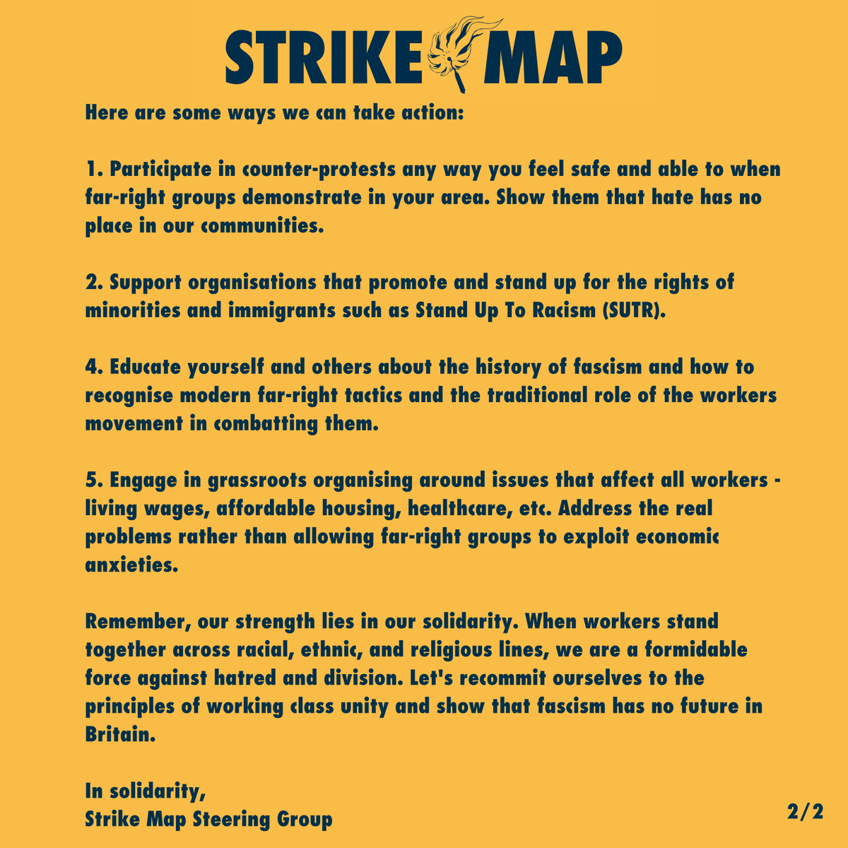 🚨 Statement from #StrikeMap to all supporters

#WorkersUnitedNeverDefeated