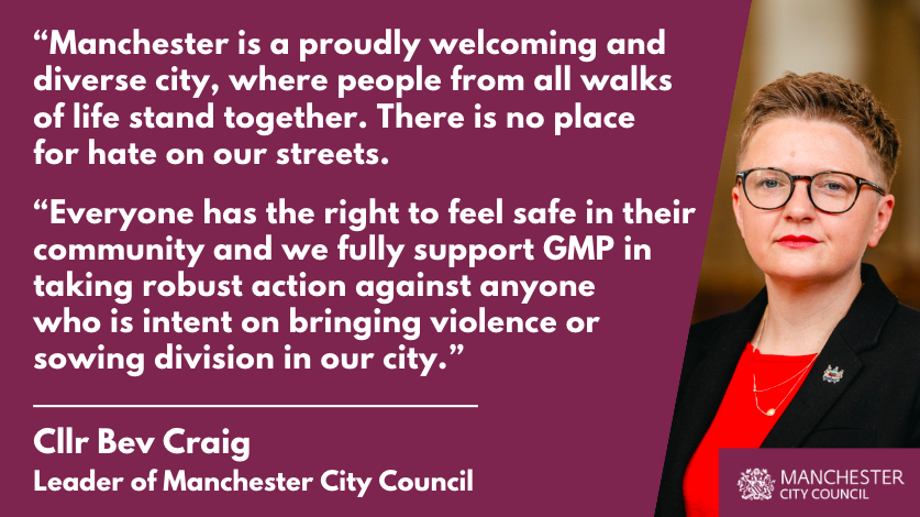 Council Leader calls for solidarity following protests and unrest in Manchester and across the country this weekend.

Read the statement in full: orlo.uk/y0ODH