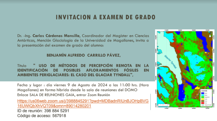 Examen de Grado, Magíster en Ciencias Antárticas🇦🇶
<a href="/udemagallanes/">Universidad de Magallanes</a>  🗓️ 09/Agosto/2024 ⏰ 11:00 Horas
Domo Antártico de <a href="/UmagCiga/">CIGA UMAG</a> <a href="/VRIIPUMAG/">UMAG VRIIP</a> <a href="/sochicri/">SOCHICRI</a>  #glaciologia #camposdehielo #torresdelpaine