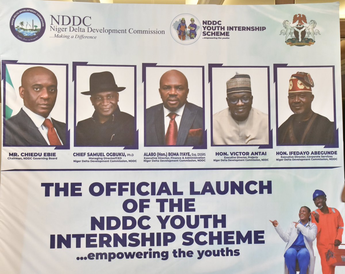 Samuel Ogbuku PhD on X: "Today we launched the NDDC Youth Internship Scheme  which will support 10,000 youths from the Niger Delta, aged 18-45 years,  with a monthly stipend of N50,000.00 for