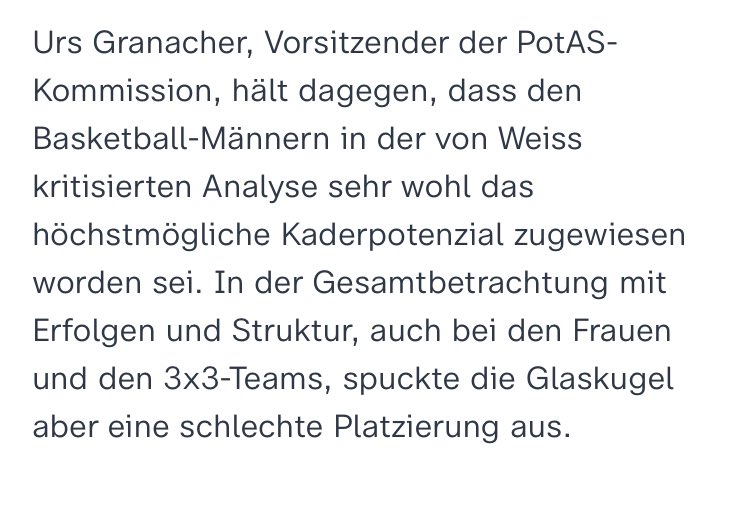 Erinnert sich noch jemand an dieses, Dings, äh, Potas, das dem deutschen Basketball schlechtes Erfolgspotenzial bescheinigte? Ehe die Männer dann Weltmeister wurden? Jaha, hieß es dann, das liege ja daran, dass die Frauen und 3x3-Teams so schlecht, äh  … #Paris2024