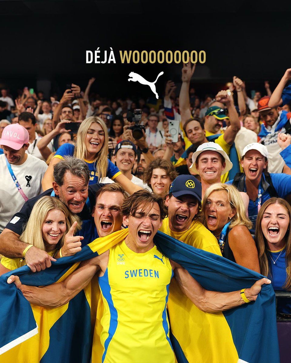 (G)old news: #MondoDuplantis breaks world record (again) 🌍🏆

#ForeverFaster
#Paris2024