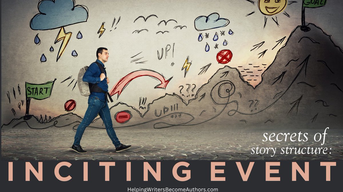 Master the art of crafting a captivating Inciting Event in your story. Explore its significance and discover techniques to make it impactful.
 helpingwritersbecomeauthors.com/story-structur…

#StructuringYourNovel #plot #storystructure #threeactstructure #AmWriting #WritersLife
