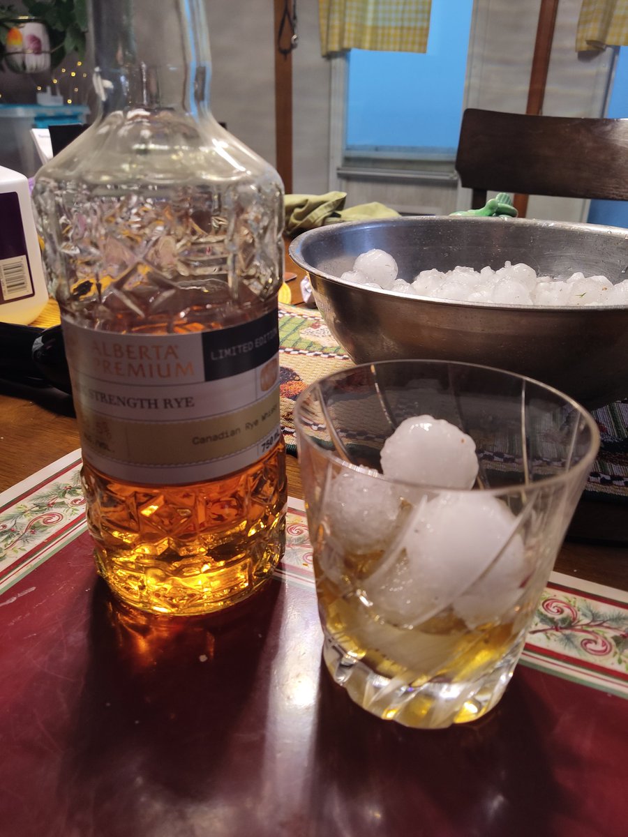 When god gives u ice, you drink! 
#calgary hail!