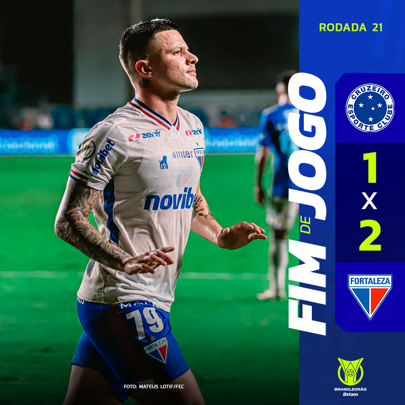 Brasileirao's tweet photo. O @FortalezaEC quebra a invencibilidade do Cruzeiro como mandante e assume a terceira colocação! É o Laion ntj! https://t.co/MLYlJUTv3q