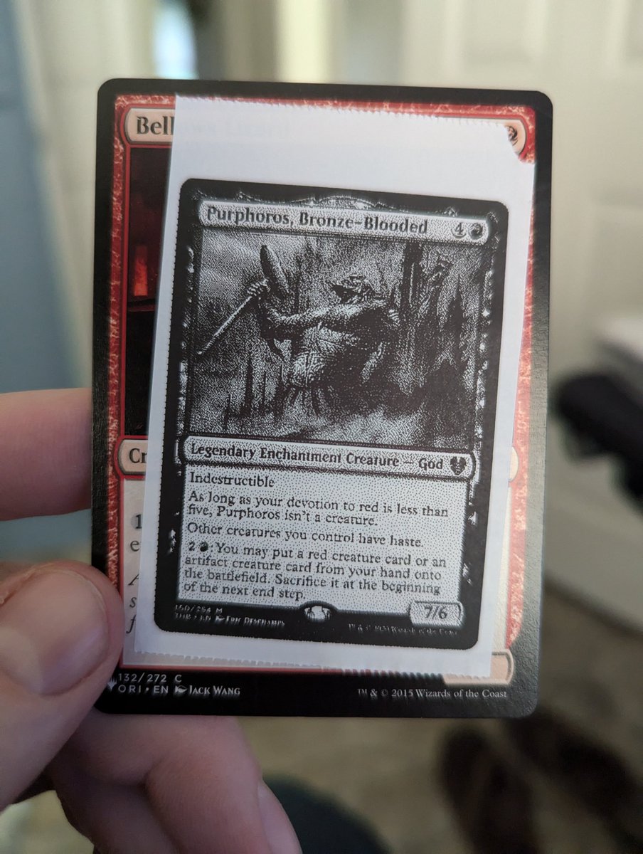 I found this mini rechargeable printer that doesn't need ink to print out proxy's on the go if you want to try out new cards. For $30 it's not that bad!
Plus it prints on sticker paper! Just peel it off and put it on bulk!