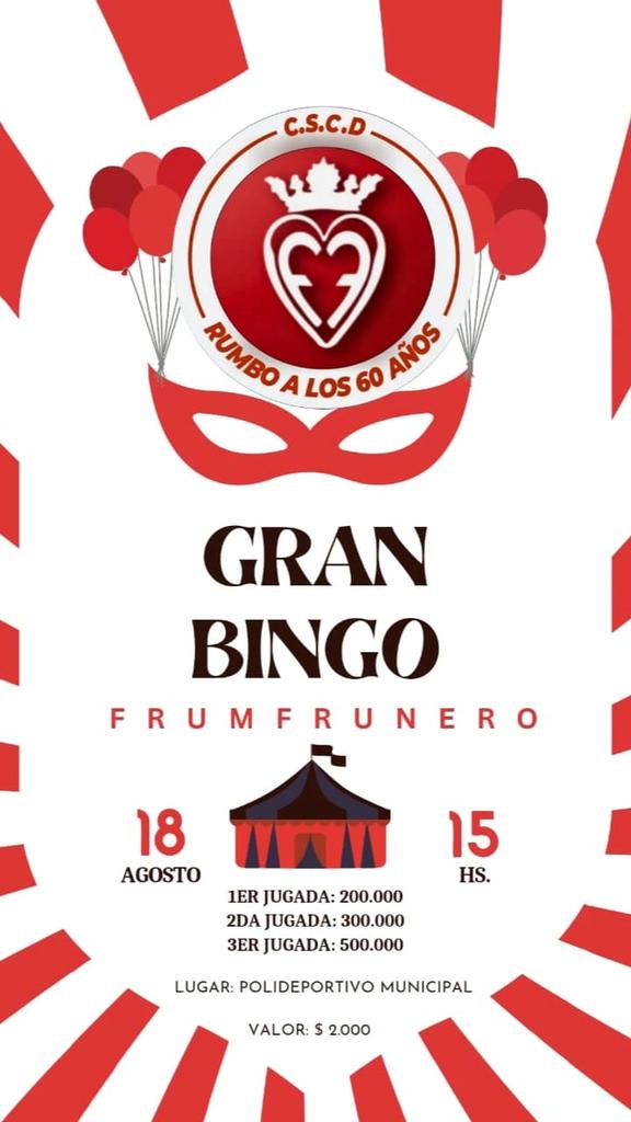 ComparsaFrumFru's tweet photo. 📣¡NO TE PIERDAS ESTA GRAN OPORTUNIDAD!🗣

El Domingo 18 de Agosto es el SUPER SORTEO de la casa junto a un GRAN BINGO frumfrunero.🇵🇱

¡Te esperamos!

Podes comprar en:
MGM PINTURAS de Tote Toledo
El Pochito Corralon y Ferretería de Teo Maydana https://t.co/X5d2UFkGx0