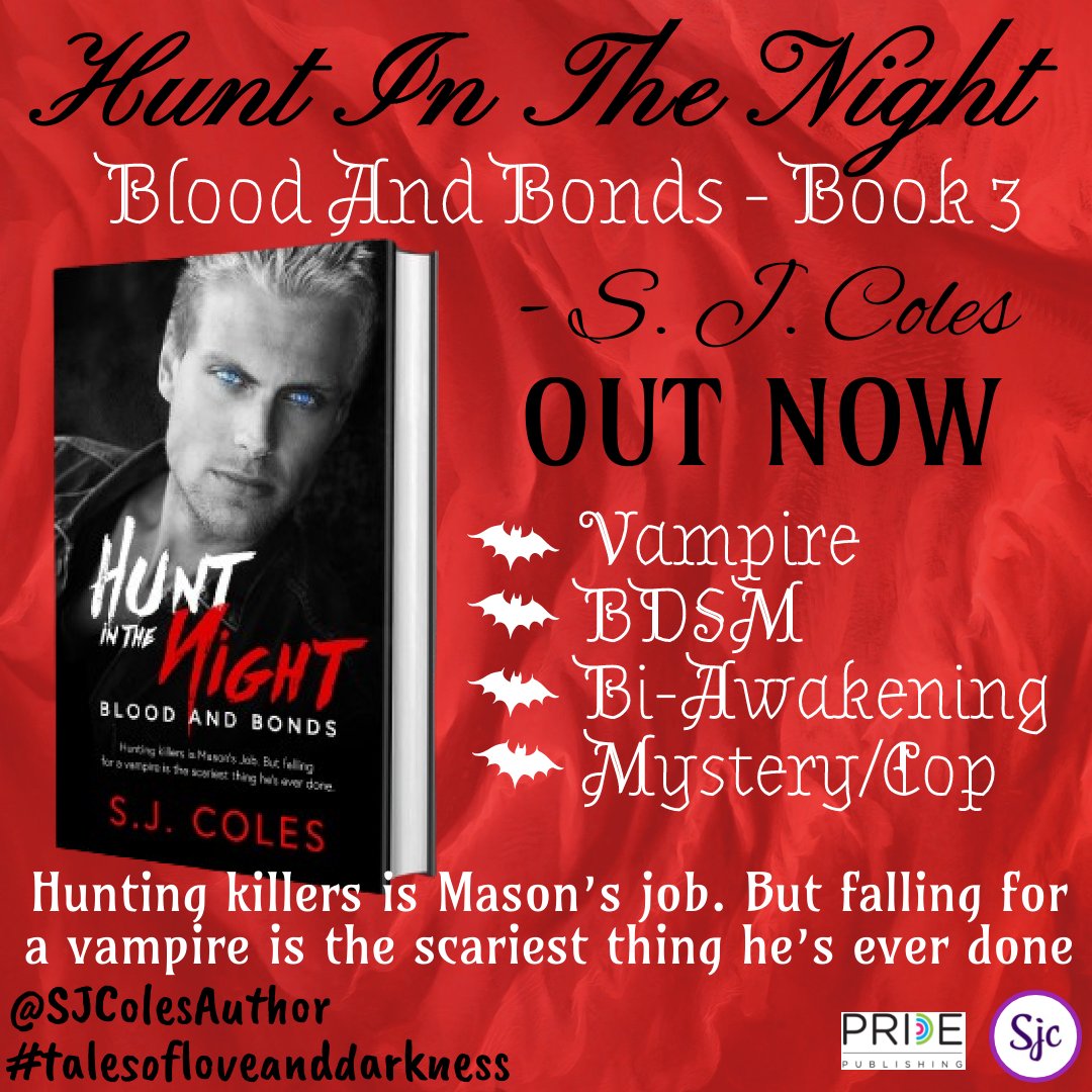 #NewRelease with excerpt: HUNT IN THE NIGHT by <a href="/SJColesAuthor/">S. J. Coles</a>  moonangel23.blogspot.com/2024/08/new-re… #HuntInTheNight #MMRomance #ParanormalRomance #Vampires <a href="/gaybookpromo/">Gay Book Promotions</a>
