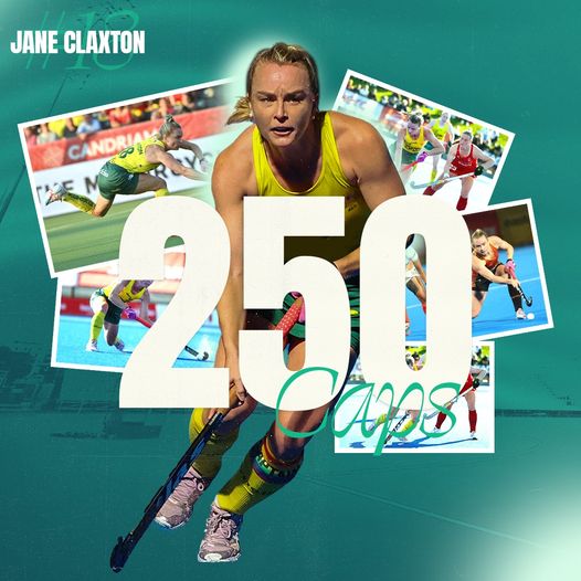 🏑 Last night, our ambassador Jane Claxton hit a major milestone with her 250th senior international appearance in the Hockeyroos' quarterfinals! Jane's illustrious career includes World Cup medals, Champions Trophy golds, and Commonwealth Games gold.