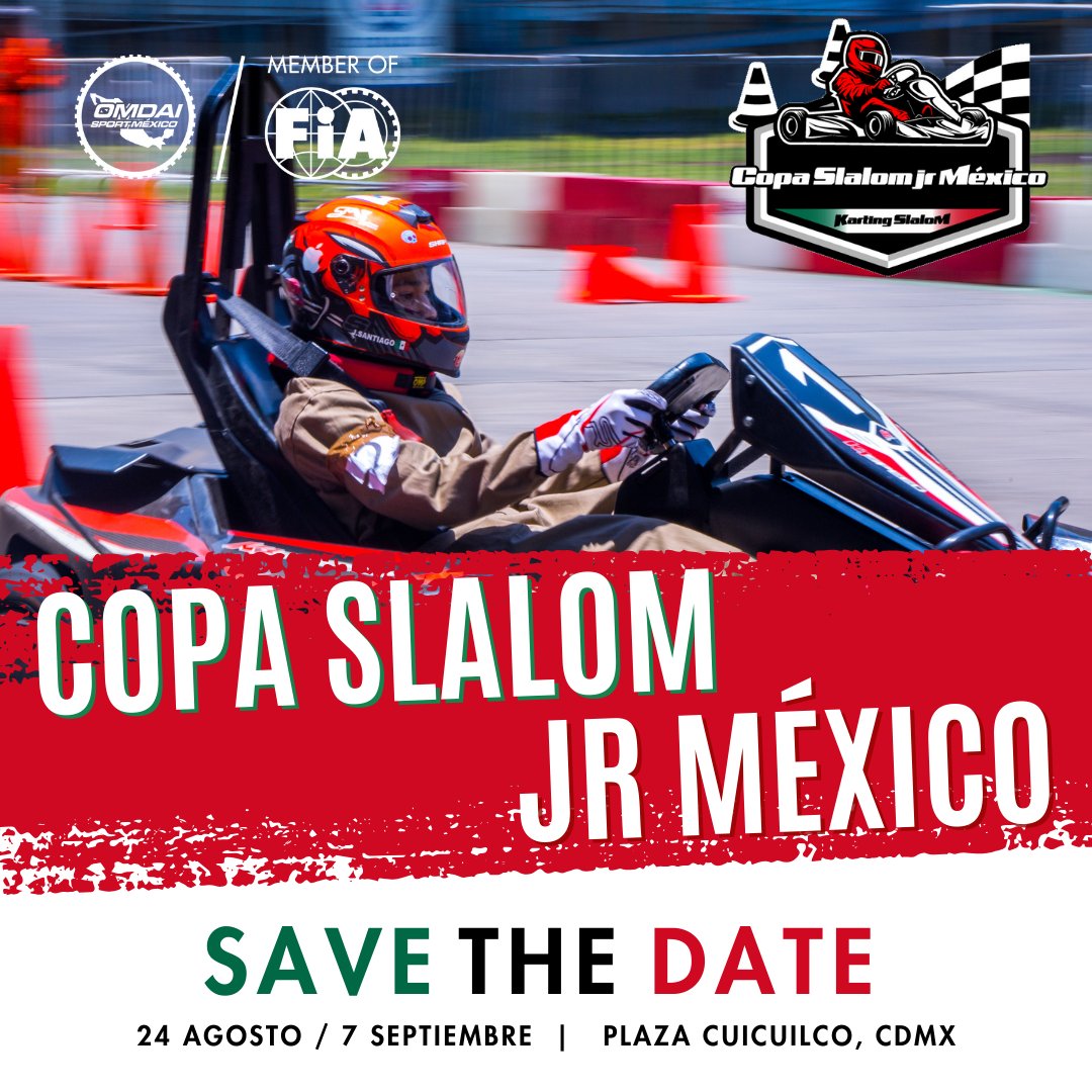 OMDAIMX's tweet photo. 🔥📢 ¡Ya llegό tu oportunidad! para demostrar que tienes el talento que necesitamos para representar a México en los #NACAM y los #FIAMotorsportGames en la categoría #KartingSlalom! Participa a la 1a Copa Slalom Jr. México y además te vas casi todo pagado! https://t.co/PFuIMjpRuc https://t.co/3D0vRPAepT