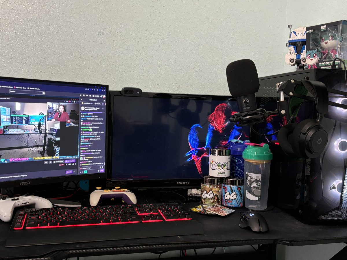 ItsAustinXIV's tweet photo. #PufferSetup the gamersupps just got in and I heard you were rating setups. Been upgrading this setup for about 6 years now. https://t.co/xDCtF8CqEr