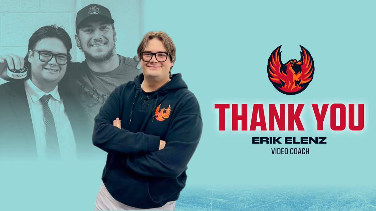 Congratulations, Erik Elenz on your new position as Video &amp; Analytics Coaching Coordinator for the <a href="/EdmontonOilers/">Edmonton Oilers</a> !! Thank you for 2 great seasons with the birds! 🔥
