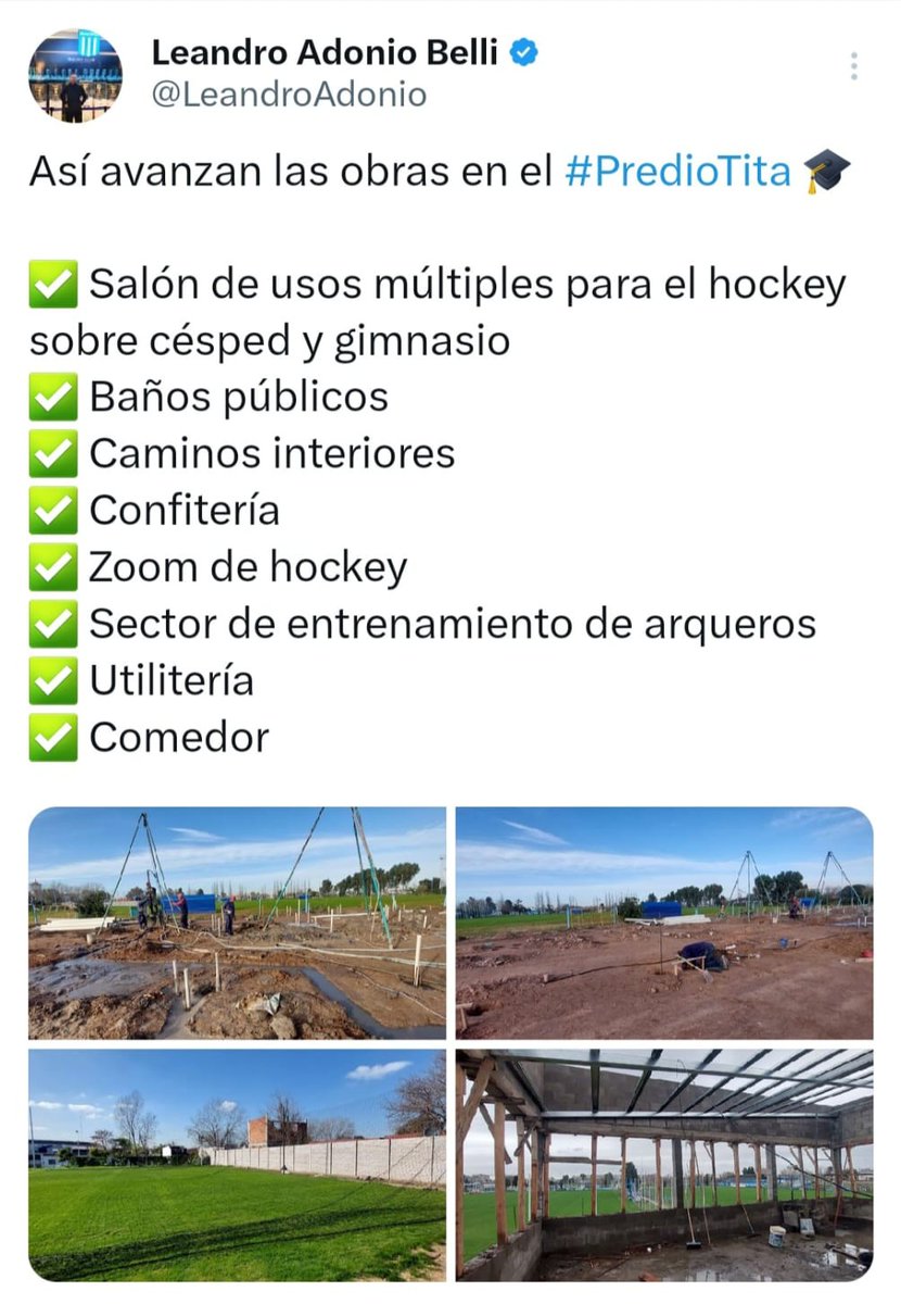 DonVictorB's tweet image. Que dicen los contras de #RacingPositivo que vamos a hacer DOS obras para el hockey un Salon de Usos Multiples y una Zona de Observacion de Obras Multiples ademas de utileria caminos internos confiteria y mucho mas eh querido
Es pregunta
#MasObrasMenoSobres
#QueCrackBlanquito