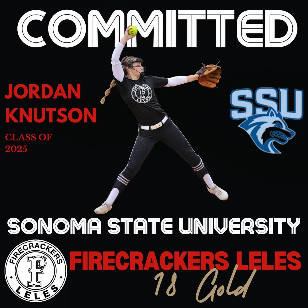 Firecrackers Leles 18 Gold (@fcleles18gold) on Twitter photo Congratulations to <a href="/J_Knutson2025/">Jordan Knutson</a> who has verbally committed to play for Coach Jennifer Bridges at Sonoma State University! We are proud of you Jordan & excited to watch you continue your academic & athletic career! Go Seawolves! 🩵🤍<a href="/SSUsoftball/">SSU Softball</a> <a href="/Firecrackersinc/">Firecracker Softball</a> <a href="/FCLelesVeasey/">Firecrackers Leles 2025</a> Congratulations to <a href="/J_Knutson2025/">Jordan Knutson</a> who has verbally committed to play for Coach Jennifer Bridges at Sonoma State University! We are proud of you Jordan & excited to watch you continue your academic & athletic career! Go Seawolves! 🩵🤍<a href="/SSUsoftball/">SSU Softball</a> <a href="/Firecrackersinc/">Firecracker Softball</a> <a href="/FCLelesVeasey/">Firecrackers Leles 2025</a>