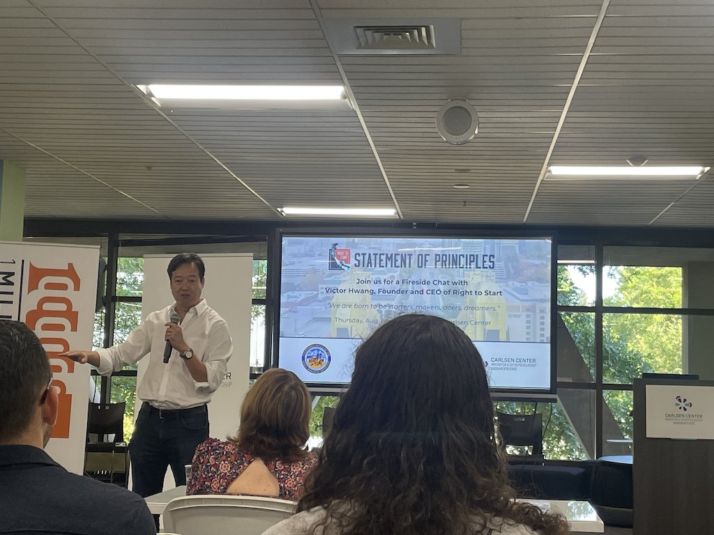 Chicostart (@chicostart530) on Twitter photo <a href="/rainforestbook/">Victor W. Hwang</a> and <a href="/RighttoStart/">Right to Start</a> break barriers for everyone to start businesses, create jobs, and build wealth. #BuildYourDreams Support entrepreneurs here: bit.ly/3YygCUp #statementofprincipals #righttostart <a href="/rainforestbook/">Victor W. Hwang</a> and <a href="/RighttoStart/">Right to Start</a> break barriers for everyone to start businesses, create jobs, and build wealth. #BuildYourDreams Support entrepreneurs here: bit.ly/3YygCUp #statementofprincipals #righttostart