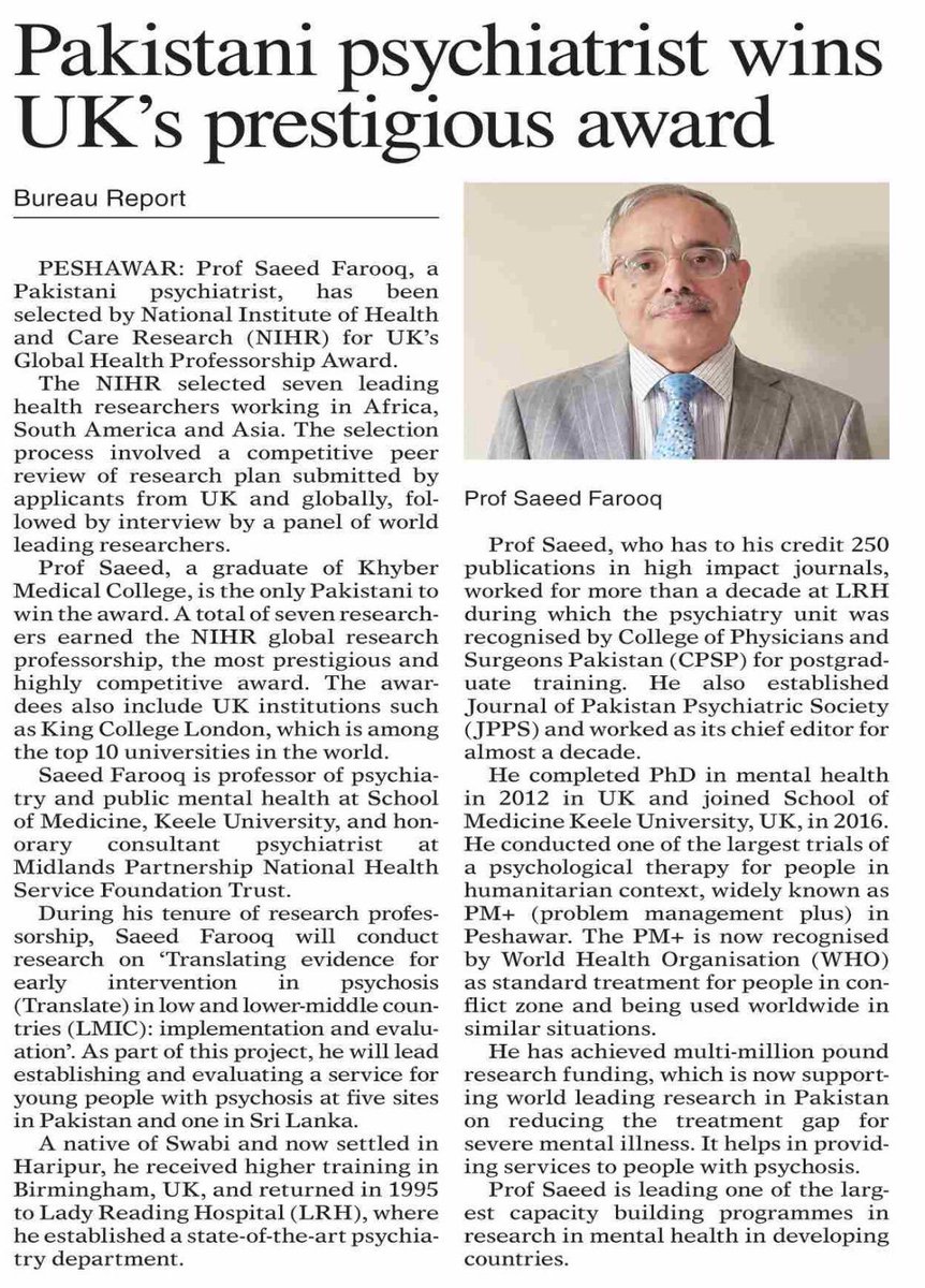 We are very proud of <a href="/sfarooqlrh/">Saeed Farooq</a>  and privileged that he works <a href="/mpftnhs/">Midlands Partnership University NHS FT</a> <a href="/NeilCarrMPFT/">Neil Carr</a> . Congratulations 🙌 <a href="/kee/">Kristin</a>