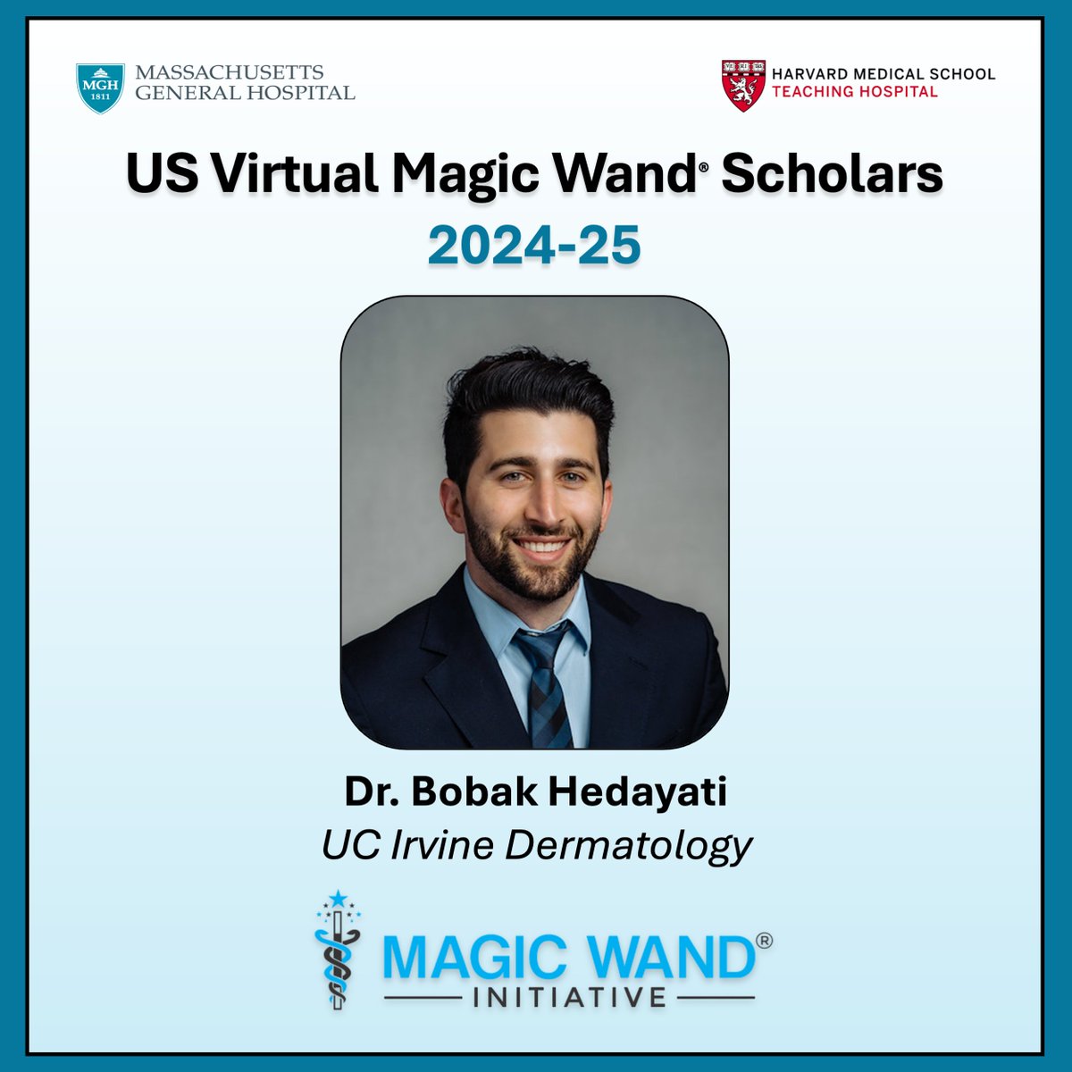 Magic Wand Initiative (@mw_initiative) on Twitter photo Meet the 2024-2025 US Virtual Magic Wand Scholars ✨🪄
We are excited to introduce this outstanding class. This week, we present Dr. Bobak Hedayati <a href="/BobakHedayati/">Bobak Hedayati</a>, who is currently finishing his PGY4 year at UCI Dermatology. Meet the 2024-2025 US Virtual Magic Wand Scholars ✨🪄
We are excited to introduce this outstanding class. This week, we present Dr. Bobak Hedayati <a href="/BobakHedayati/">Bobak Hedayati</a>, who is currently finishing his PGY4 year at UCI Dermatology.
