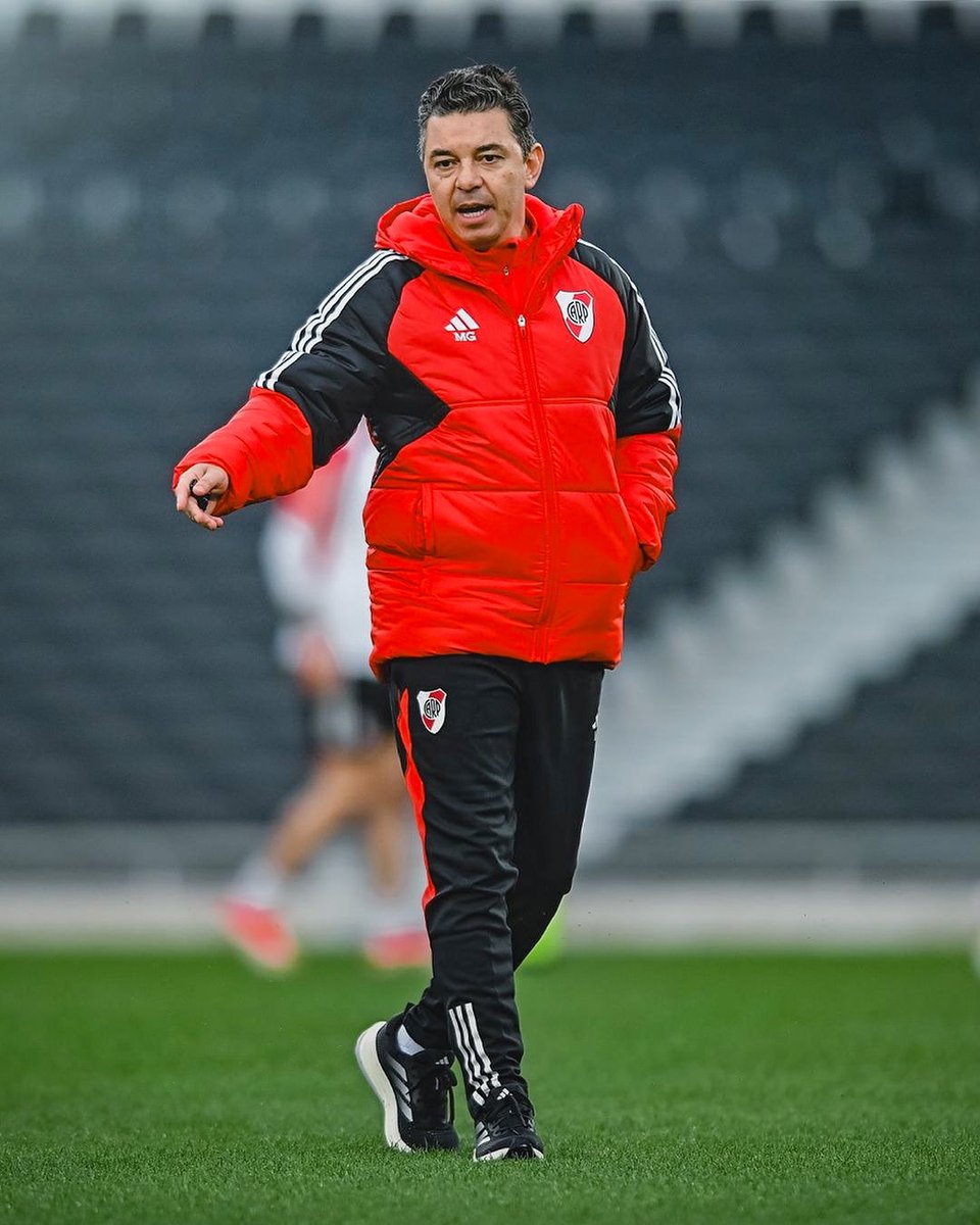 Marcelo Gallardo en su primera práctica. ✍🏻