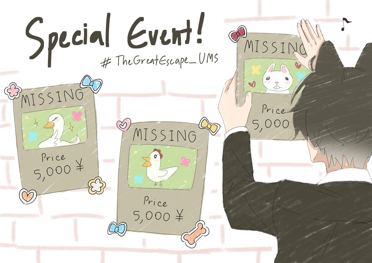 SHIIBIIkoho_UMS's tweet photo. Special Event !!!
แท็ก : #TheGreatEscapeUMS
ไทม์ไลน์ : 6 ส.ค. 67

🐾🐈 : แย่แล้ว!! ตอนนี้สัตว์ในโรงเรียนของเราหายตัวไป! วันนี้จึงหยุดเรียนแบบฉุกเฉิน เพื่อให้ทุกๆ คนไปช่วยตามหาน้องๆ กันค่ะ!

รายละเอียดกิจกรรม : https://t.co/jDKRuFTX03
ชินดันสุ่มเหตุการณ์ :
https://t.co/Petj3grh8Y https://t.co/Aej2xkGxGe