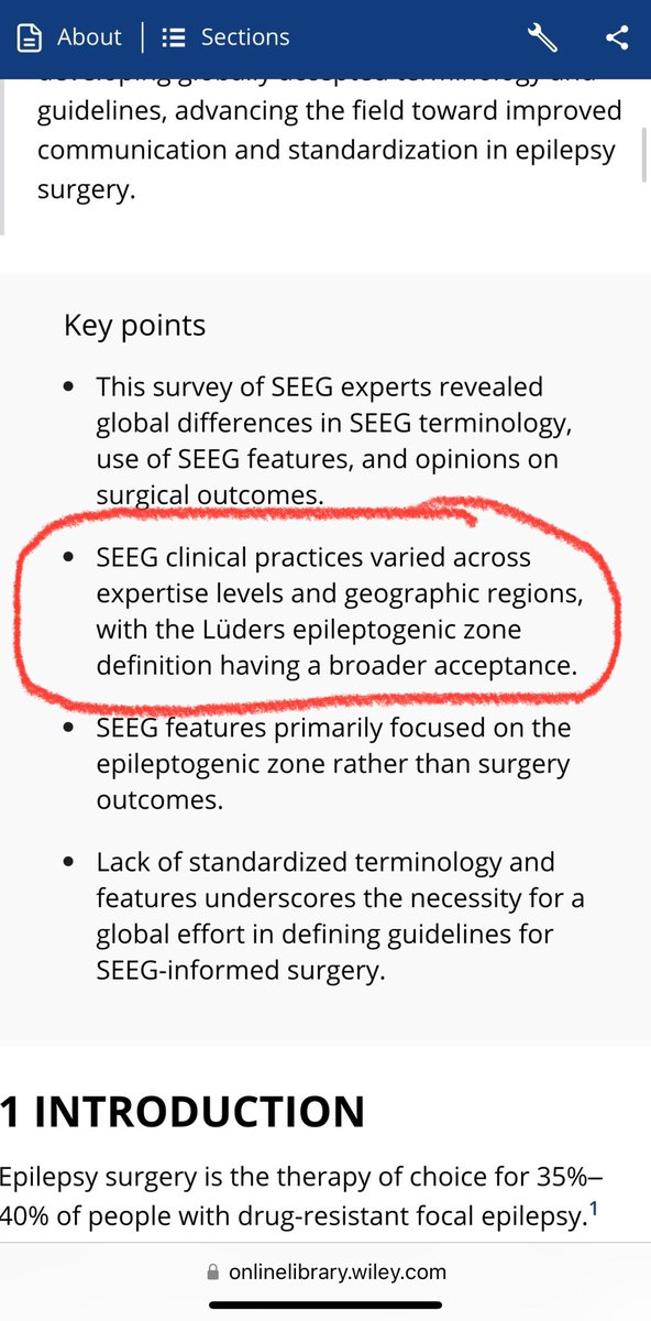 Case Western Reserve Univ/UH Epilepsy Program (@cwruepilepsy) on Twitter photo Check out this paper on current #SEEG guided epilepsy surgery opinions by <a href="/dr_chifa/">Chifaou Abdallah</a> <a href="/AnphyLab/">The AnPhy Lab</a> <a href="/SBeniczky/">Sandor Beniczky</a>
68.5% of 321 intn’l experts favored the Lüders concept of epileptogenic zone.
#Epilepsy #EpilepsySurgery #EpileptogenicZone #NeuroX
onlinelibrary.wiley.com/doi/10.1111/ep… Check out this paper on current #SEEG guided epilepsy surgery opinions by <a href="/dr_chifa/">Chifaou Abdallah</a> <a href="/AnphyLab/">The AnPhy Lab</a> <a href="/SBeniczky/">Sandor Beniczky</a>
68.5% of 321 intn’l experts favored the Lüders concept of epileptogenic zone.
#Epilepsy #EpilepsySurgery #EpileptogenicZone #NeuroX
onlinelibrary.wiley.com/doi/10.1111/ep…