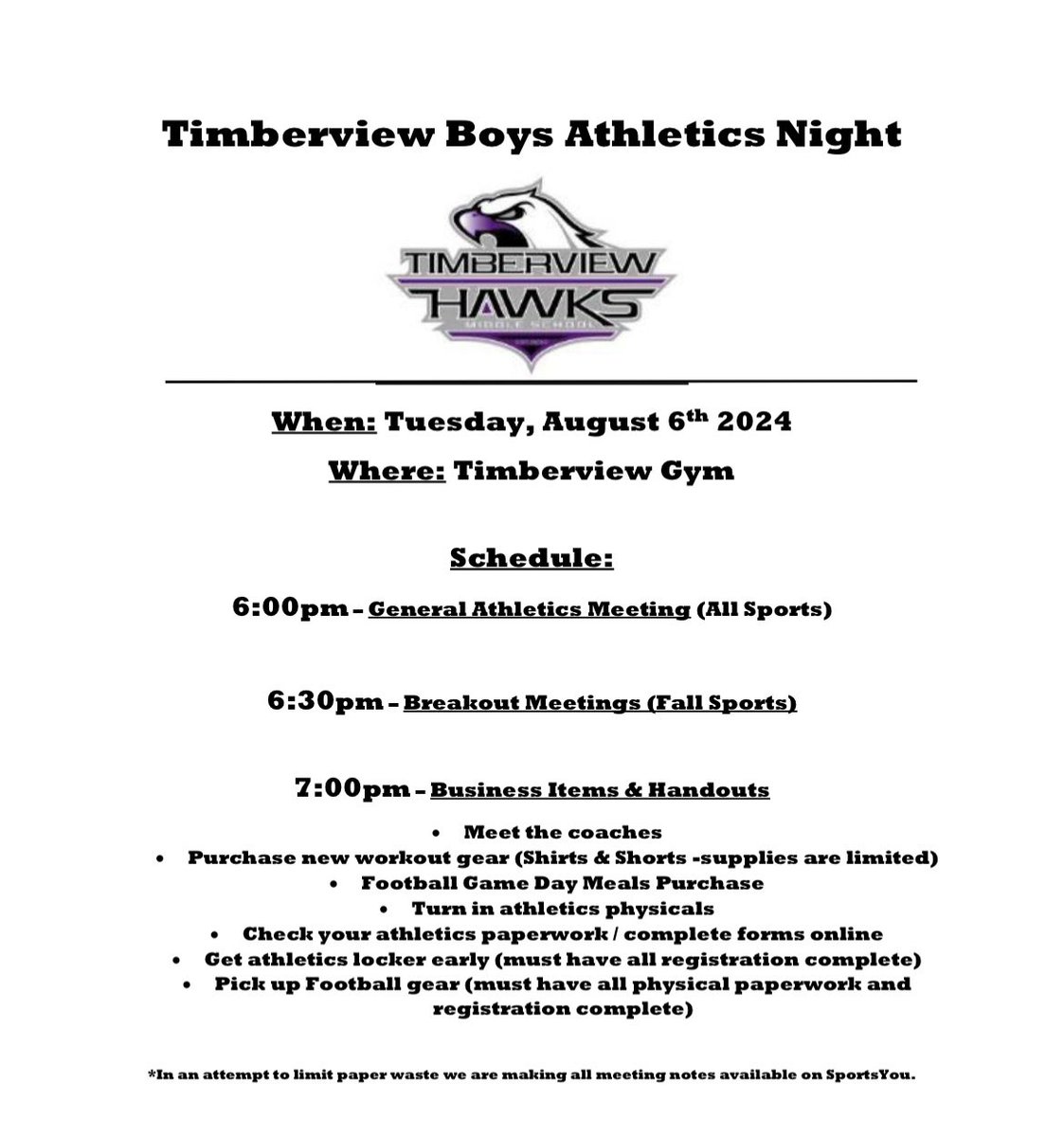 The time has come and WE can’t  wait to see YOU there!!. #GoHawks #LetsFly #FalconPride <a href="/TCHSFootball/">TCHS Falcon Football</a> @TimberviewMS <a href="/KISDAthletics/">Keller ISD Athletics</a>