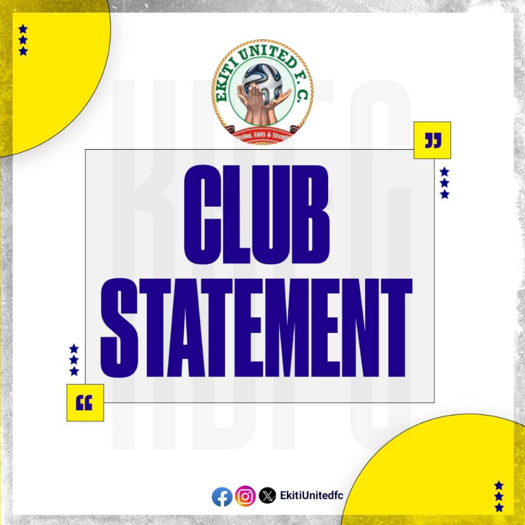 Babatola Olushola In For Second Stint As TM,  Akin Olowookere Emerges Head Coach

*Assistant Coach 1-Salawu Rotimi
*Assistant Coach 2-Afolabi Mayowa
*Goalkeeper Trainer -Bamidele Kolawole
*Secretary -Idowu Boluwaji Samuel

Appointments took effect 1st August.