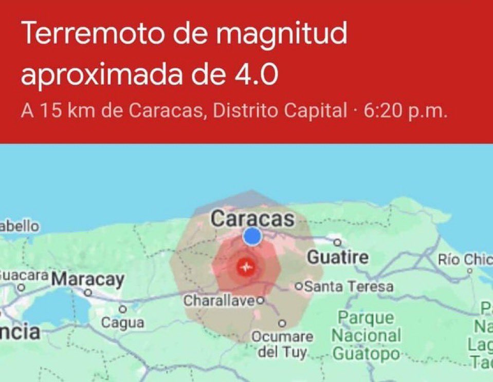 Atención. Fuerte temblor en Caracas en este momento (y no es una metáfora). Están reportando un sismo arriba de 4.0.

Las famosas fuerzas del cielo están hablando…