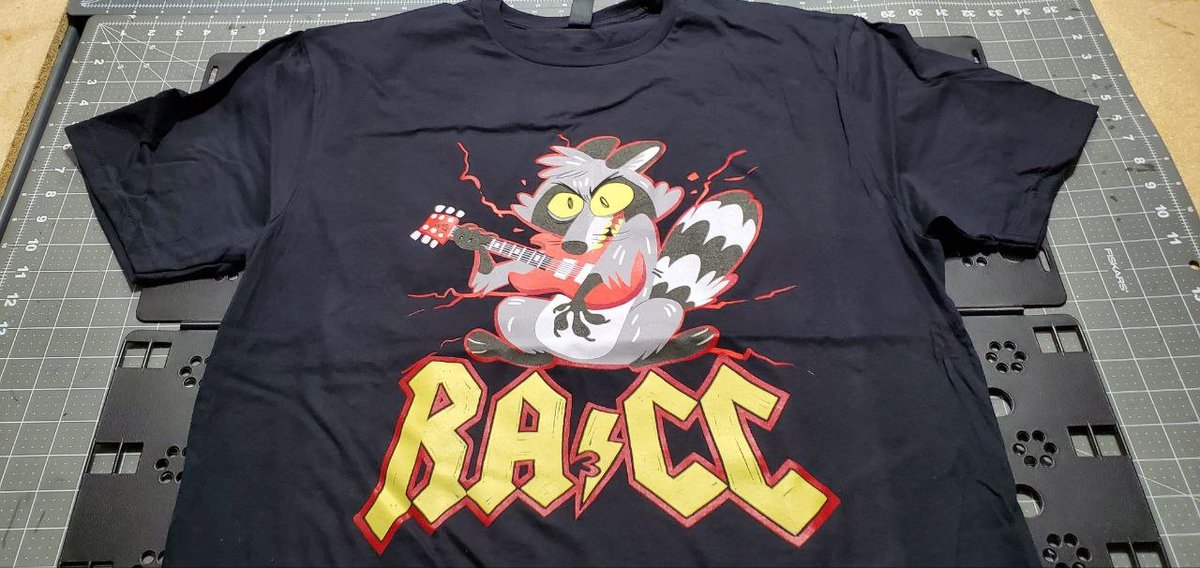 WeaselGear's tweet photo. For those about to RACC! We salute youuuu!

New design that will be available at Denfur and Megaplex. Hope to see you all there. ^^ https://t.co/X1tBnvWrqE